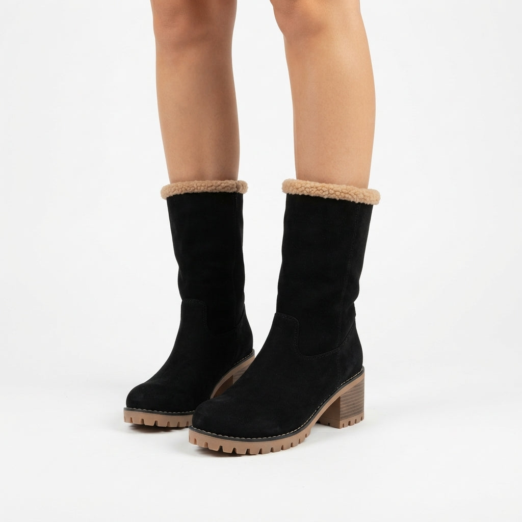 Women's Cosy Heeled Ankle Boots