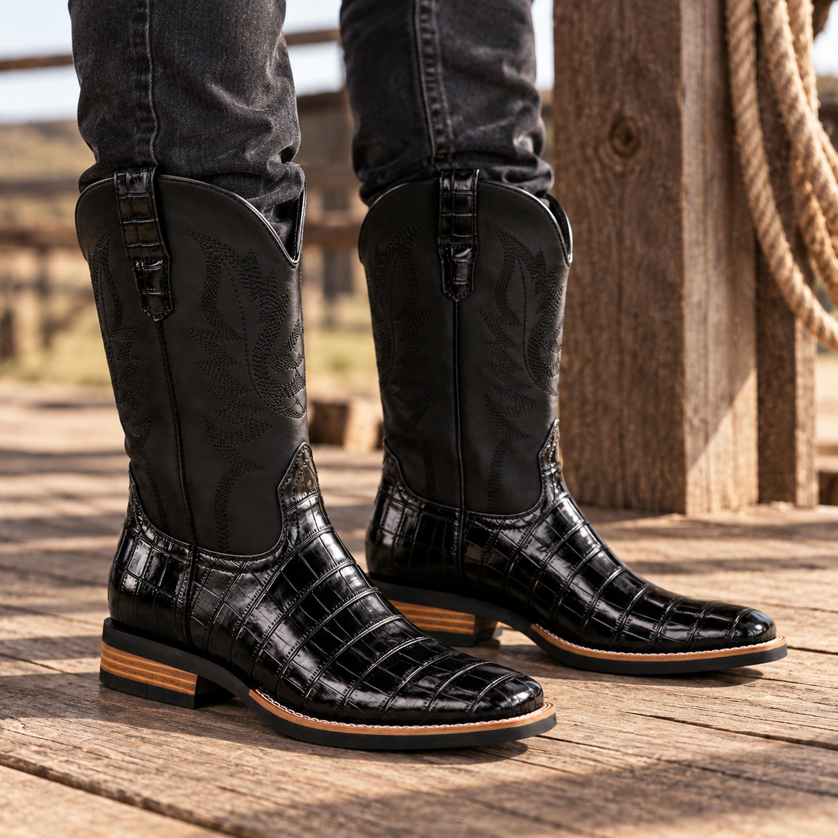 Men's Leather Cowboy Boots