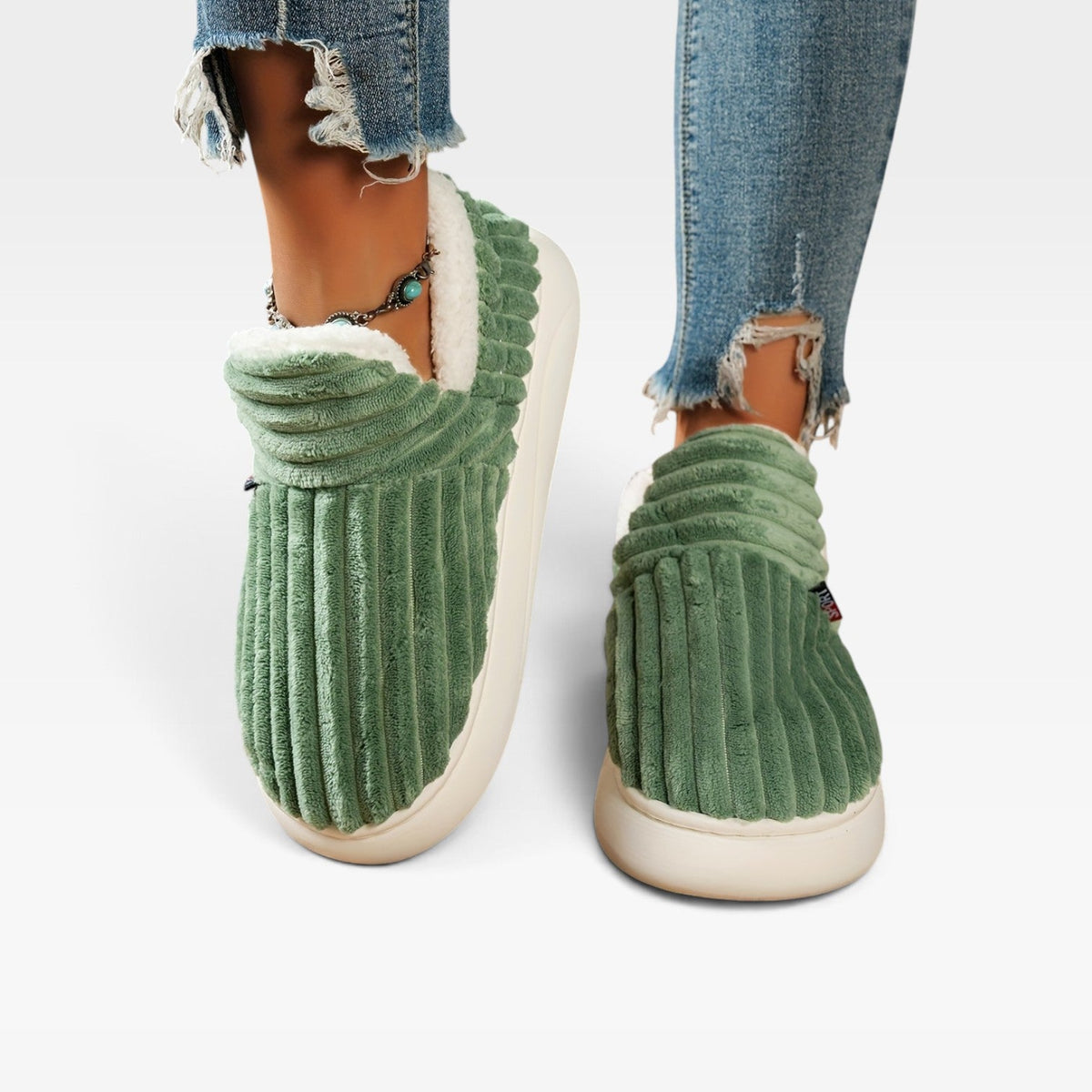 Women's Cozy Corduroy Slipper Boots