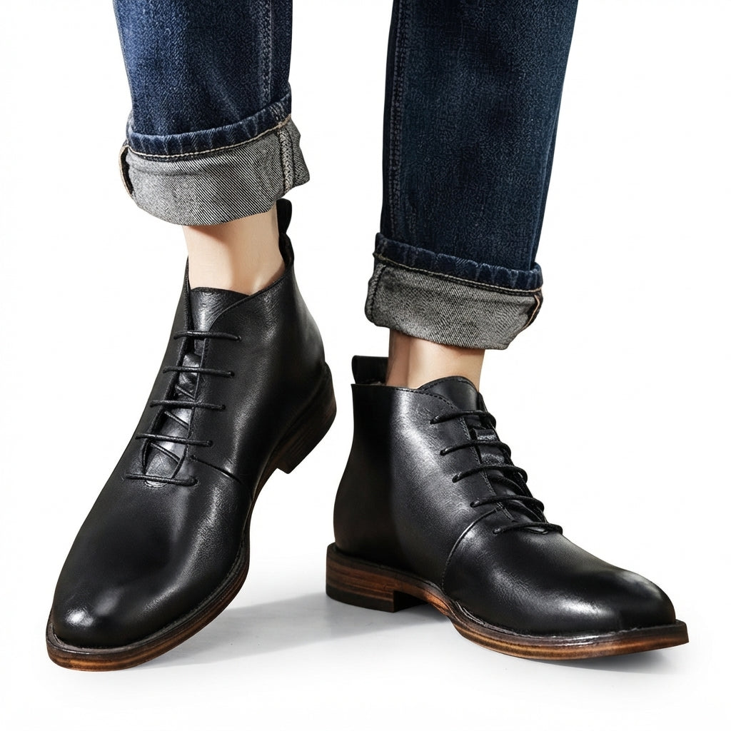 Men's Classic Leather Ankle Boots