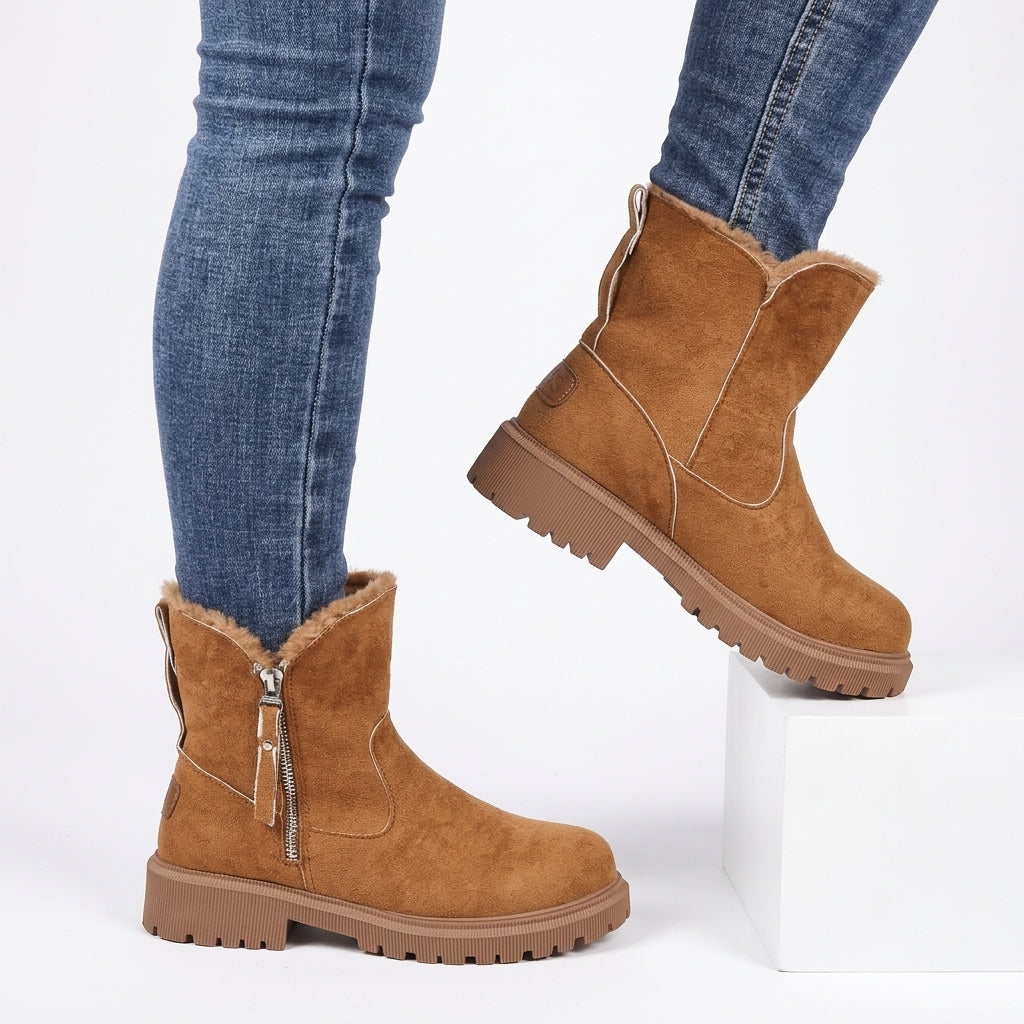 Women's Cosy Suede Side-Zip Ankle Boots