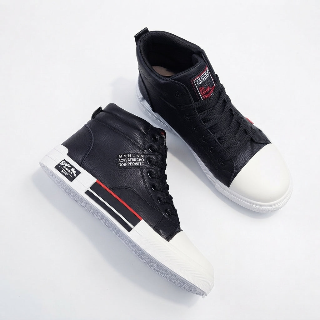 Men's Relaxed Lace-Up High-Top Trainers