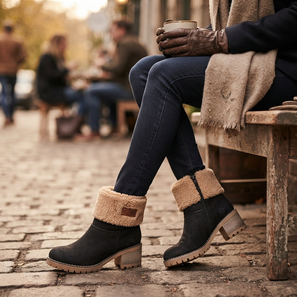 Women's Cosy Heeled Ankle Boots