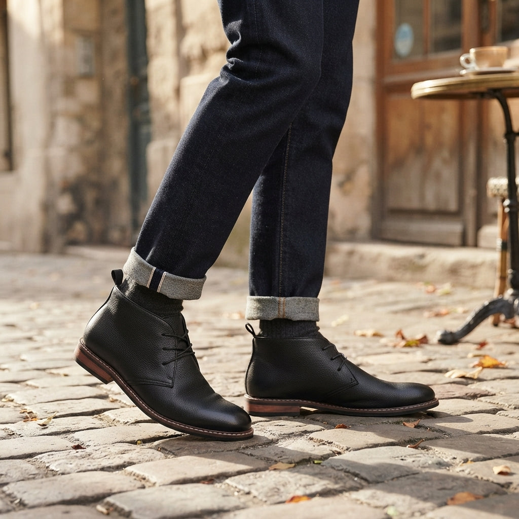 Men's Casual Everyday Leather Ankle Boots