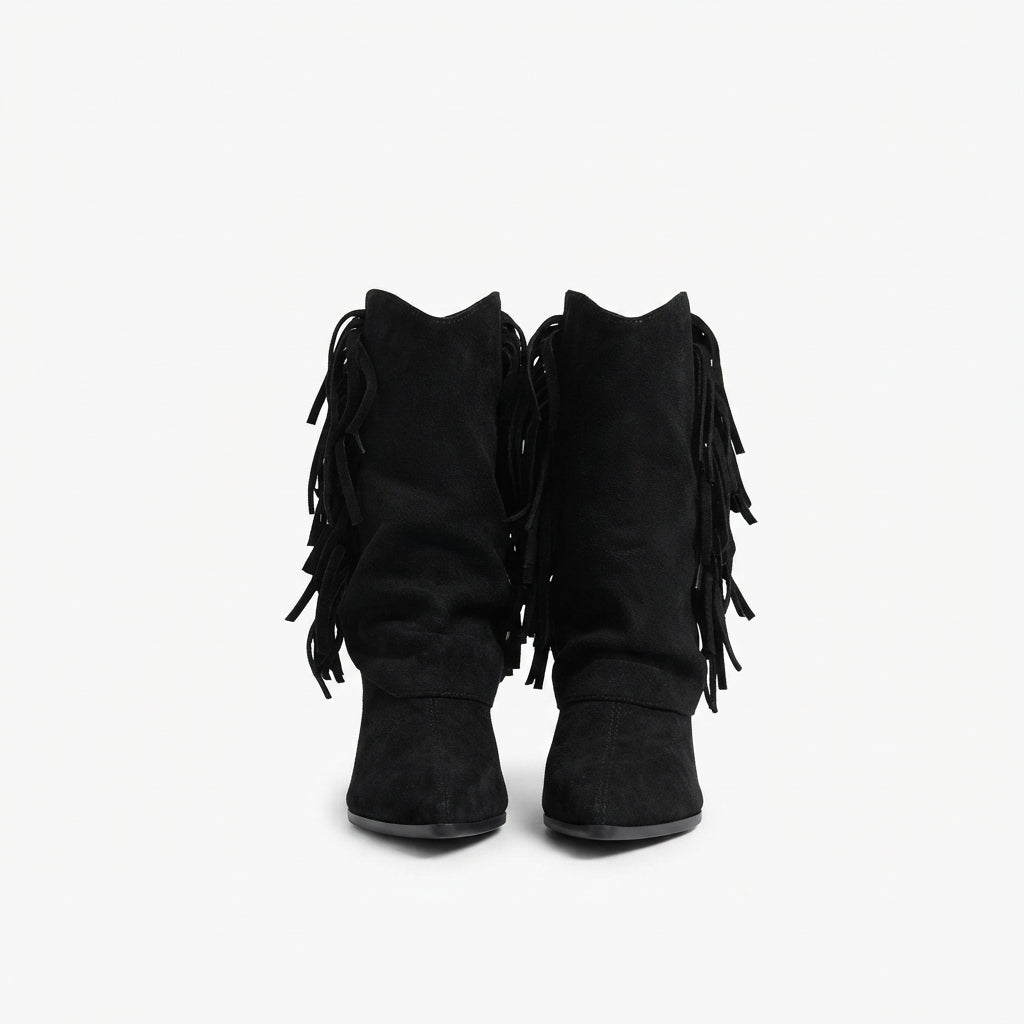 Women's Suede Slouch Cowboy Boots