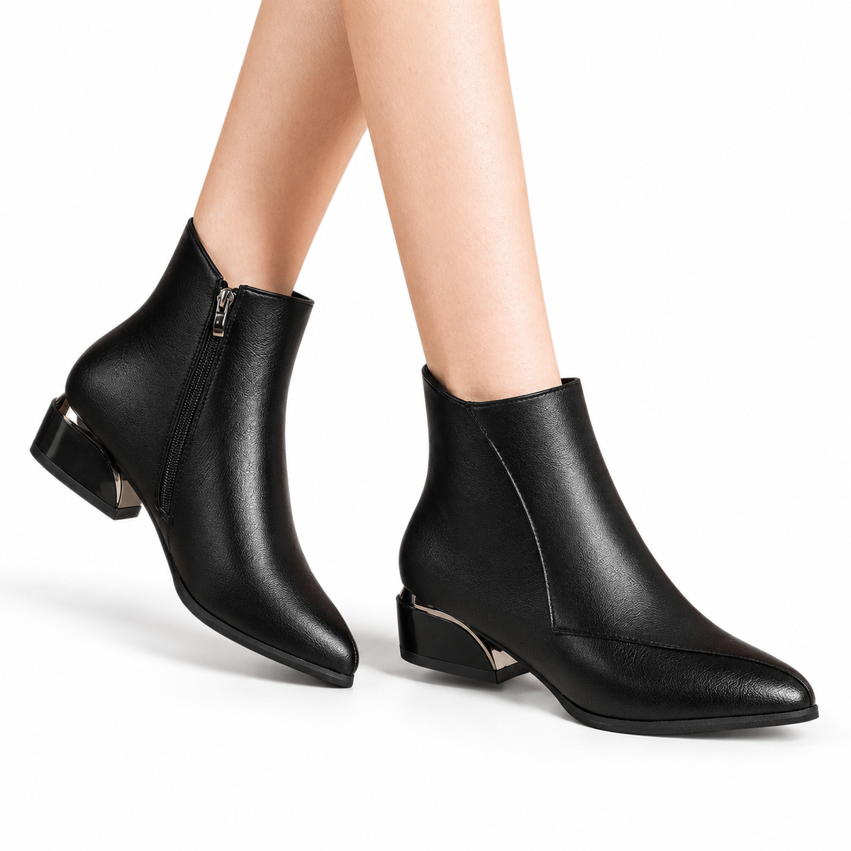 Women's Pointed-Toe Heeled Ankle Boots