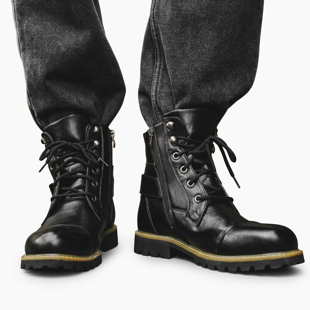 Men's Biker Combat Boots