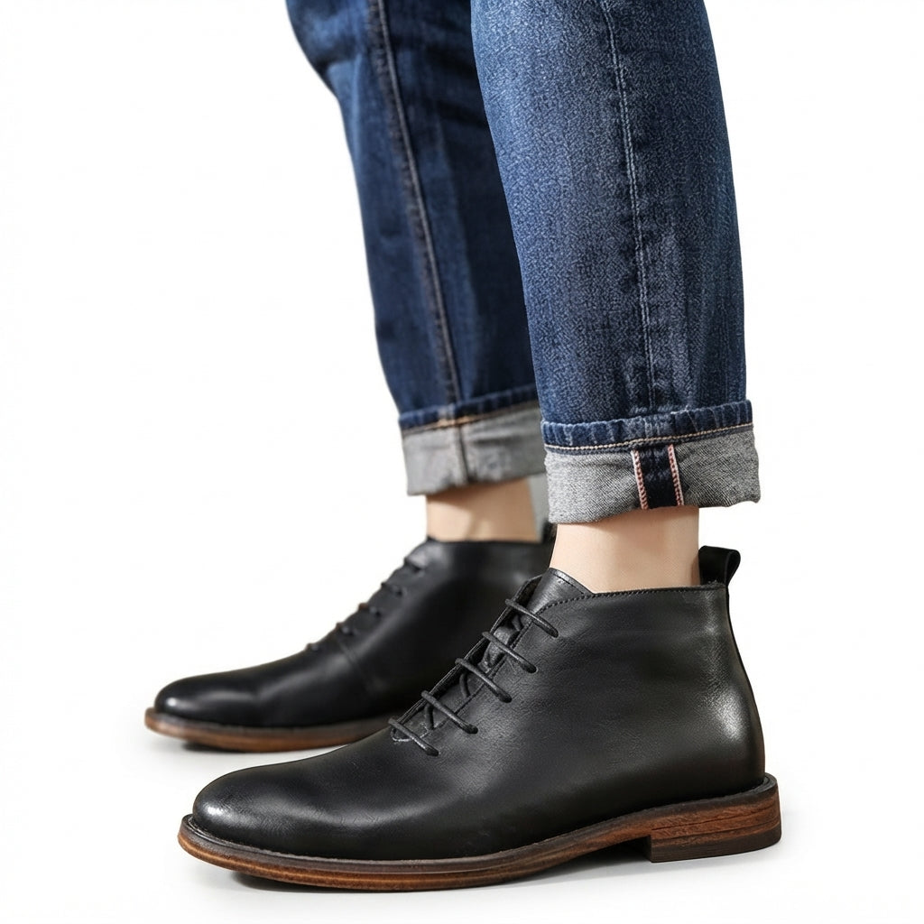 Men's Classic Leather Ankle Boots