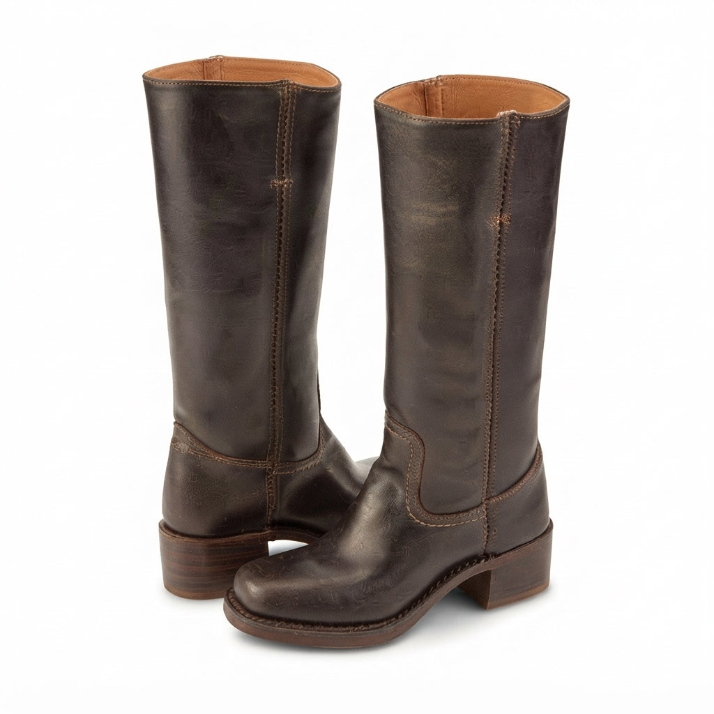 Women's Elegant Leather Knee High Boots