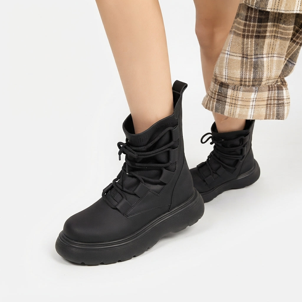 Women's Combat Platform Boots