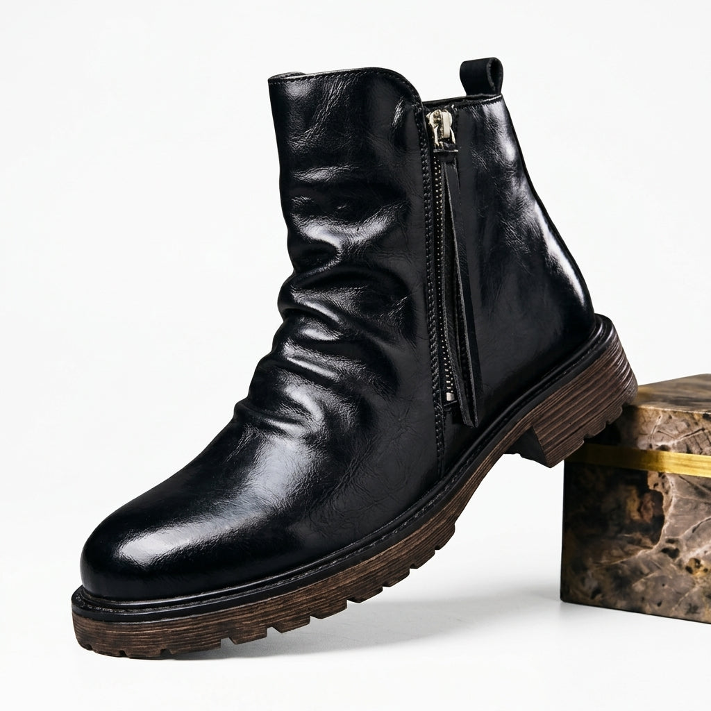 Men's Slouch Leather Boots