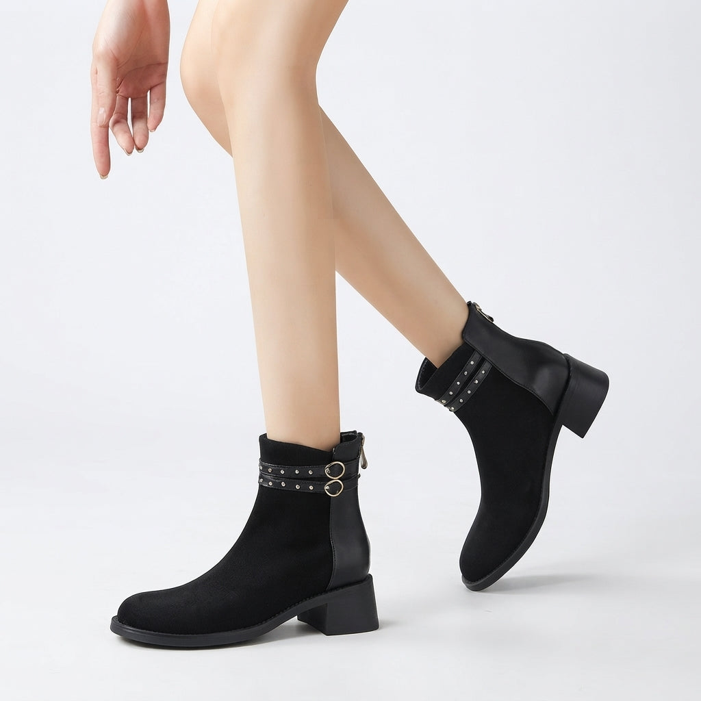 Women's Heeled Suede Ankle Boots