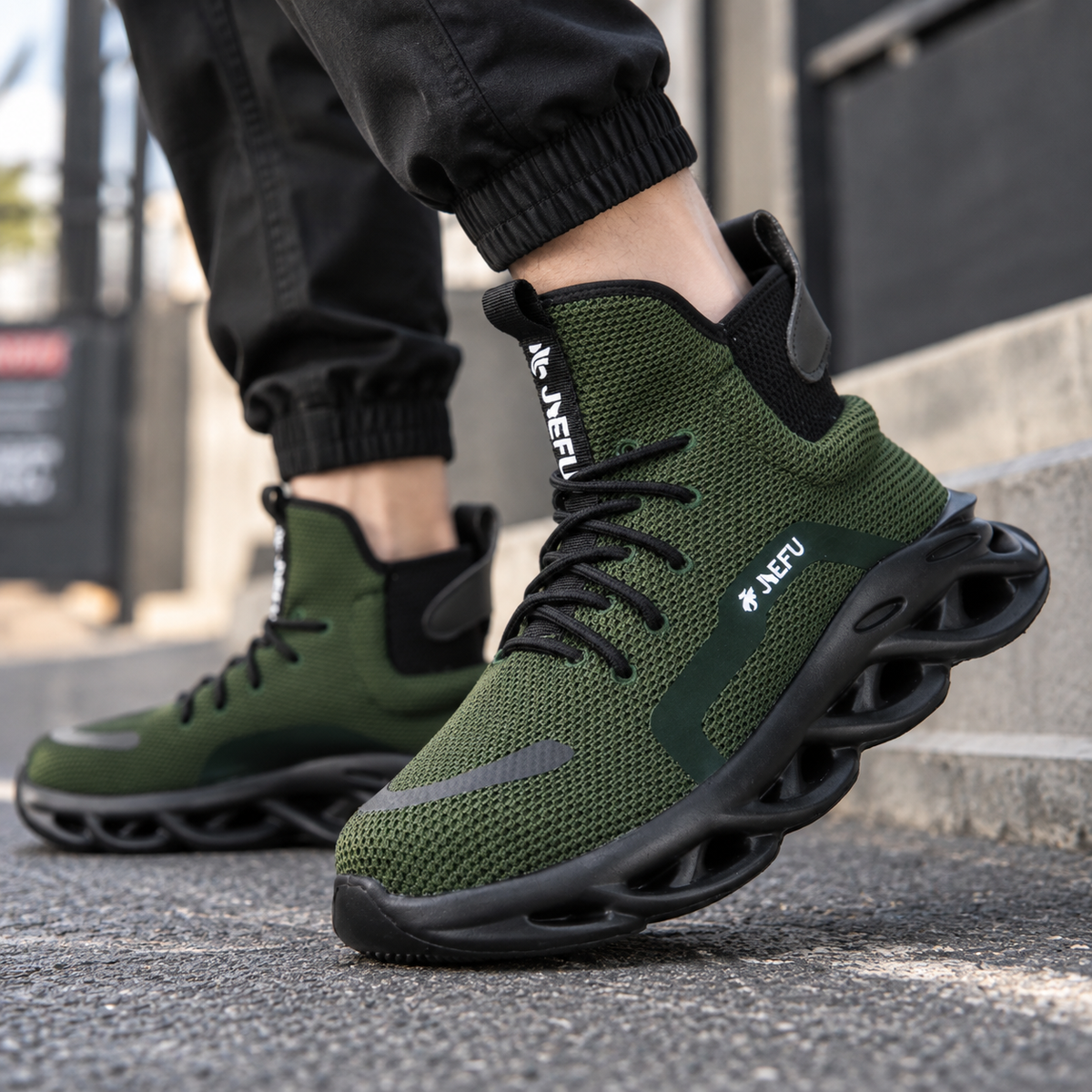 Men's Orthopedic High-Top Toe Safety Trainers