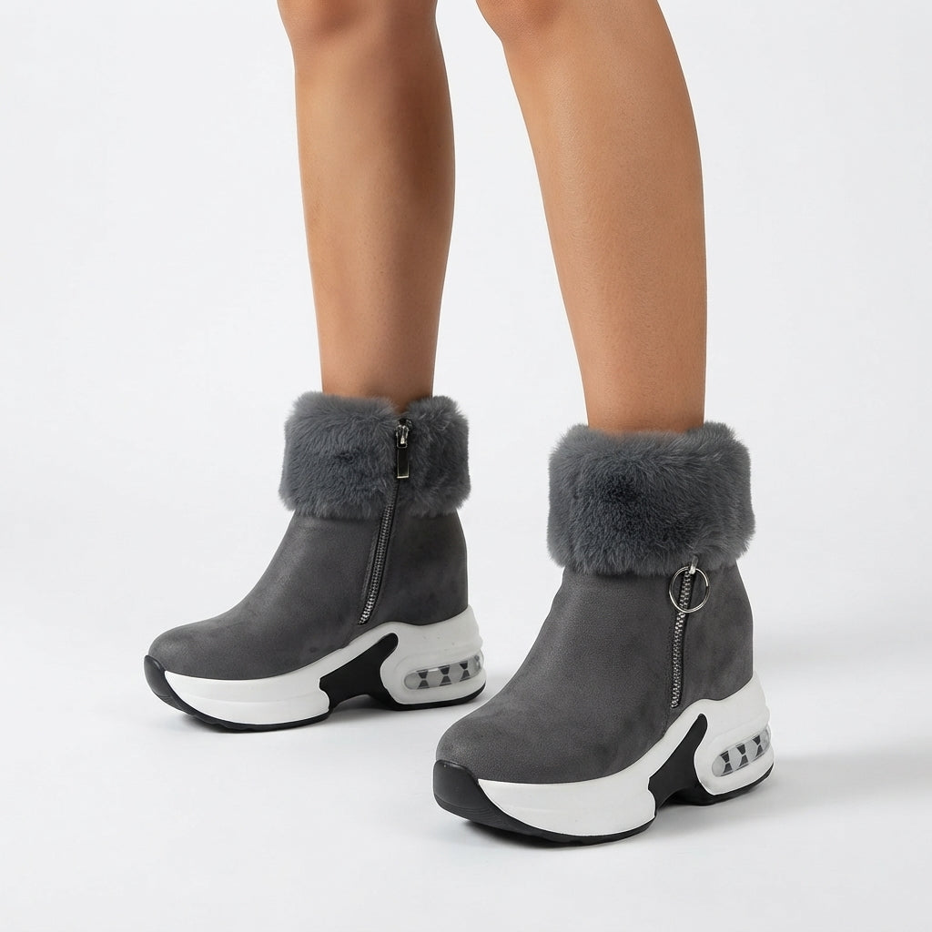 Women's Winter Fur Platform Ankle Boots