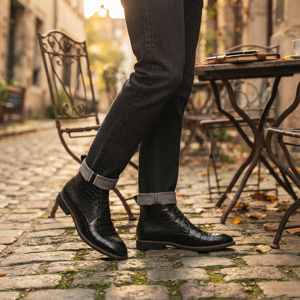 Men's Leather Ankle Boots