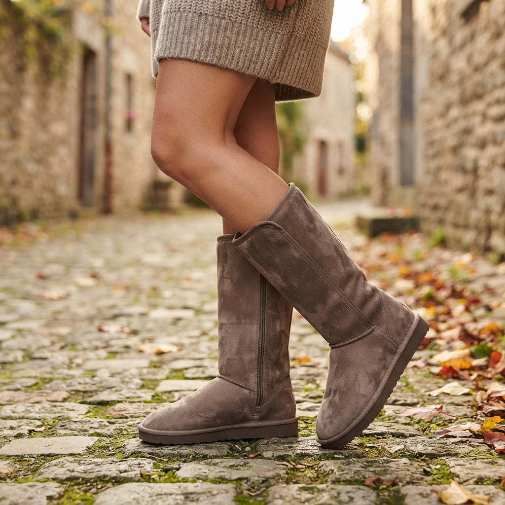 Women's Cosy Suede Knee High Boots