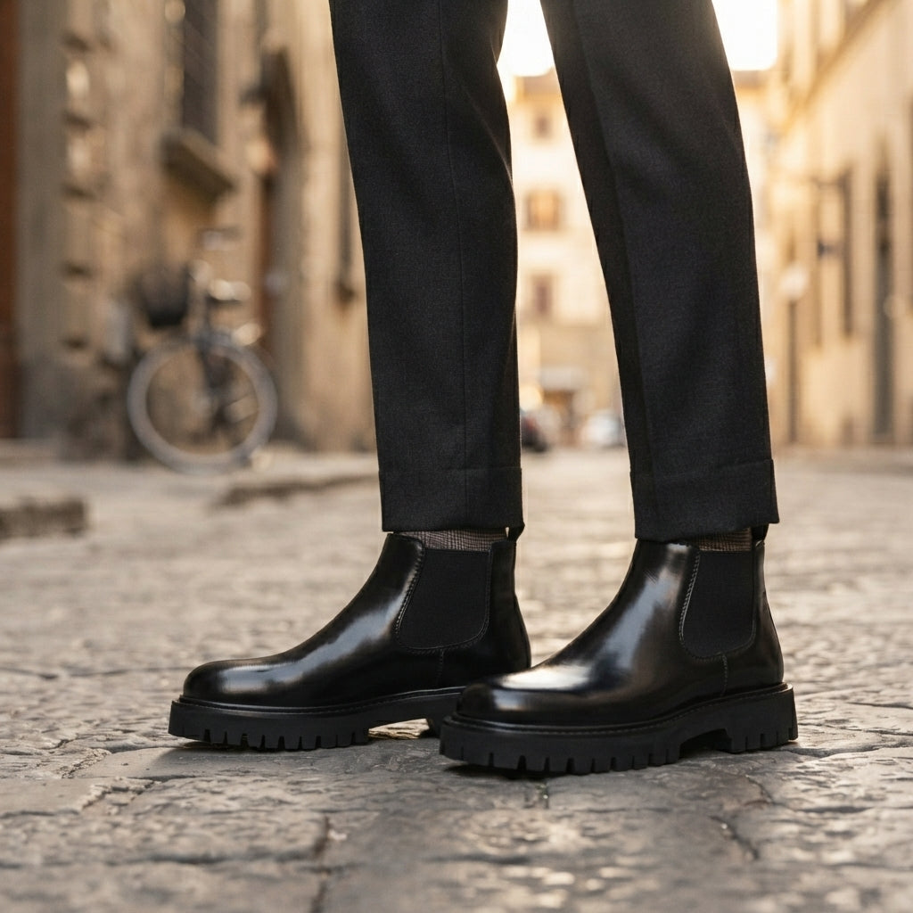 Men's Rugged Platform Chelsea Boots