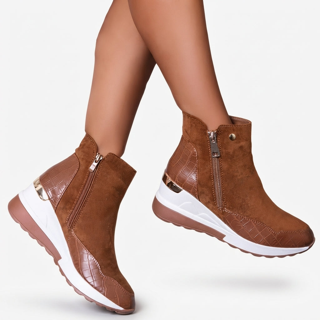 Women's Orthopedic Winter Heeled Ankle Boots
