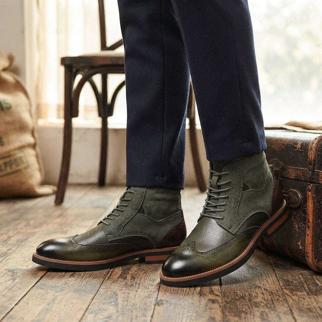 Men's Refined Wingtip Ankle Boots