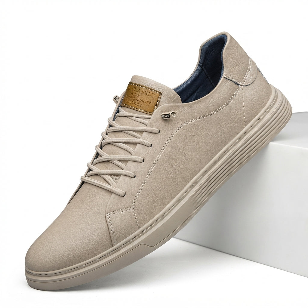 Men's Lace-Up Leather Trainers