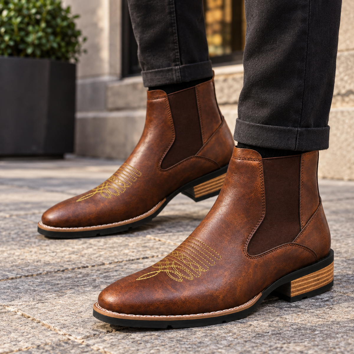 Men's Leather Chelsea Boots