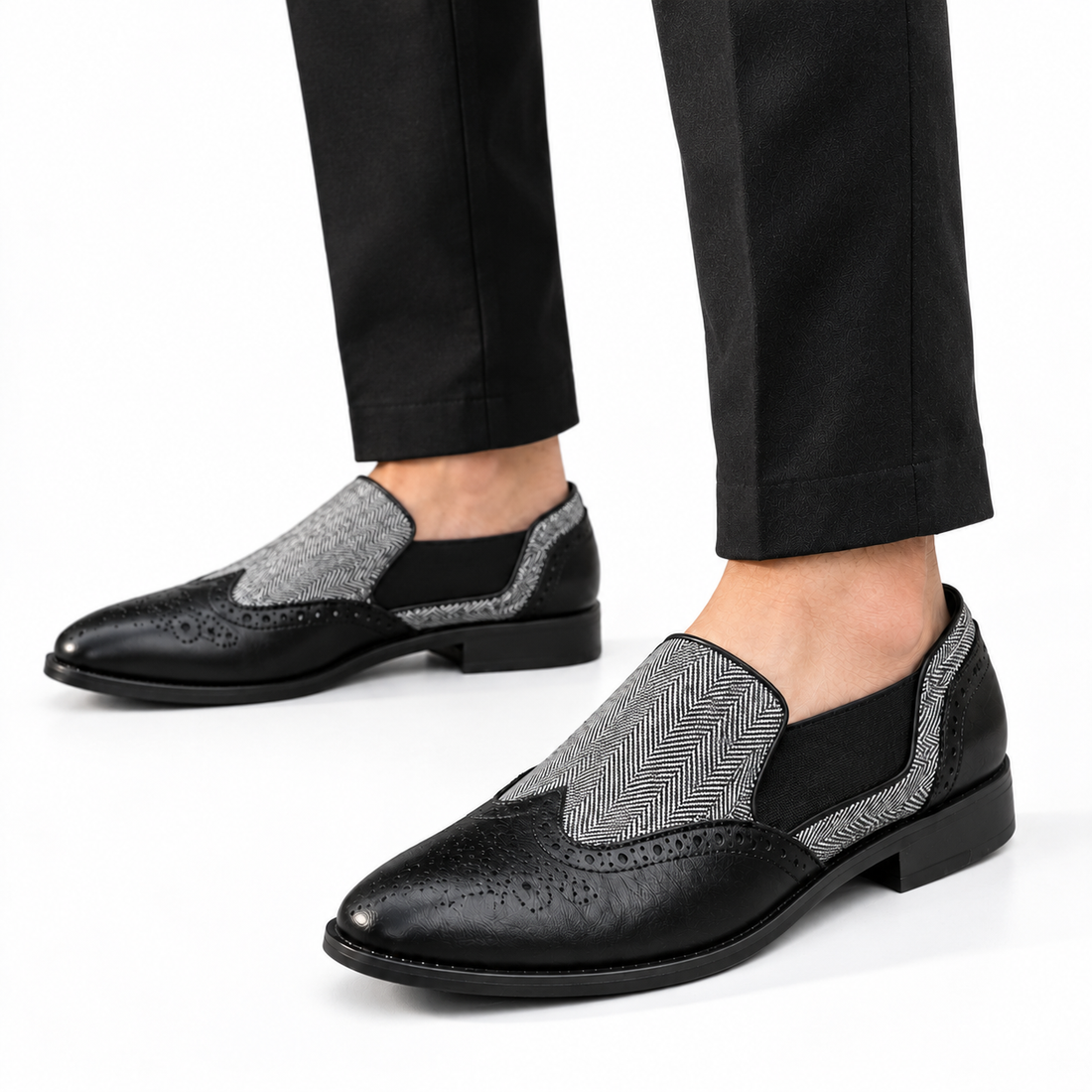 Men's Leather Brogue Loafers