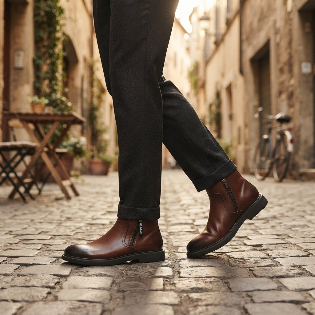 Men's Leather Ankle Boots