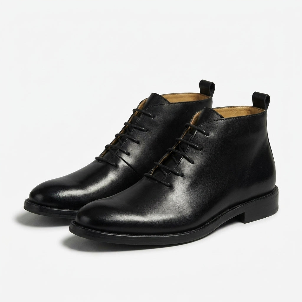 Men's Leather Lace-Up Ankle Boots