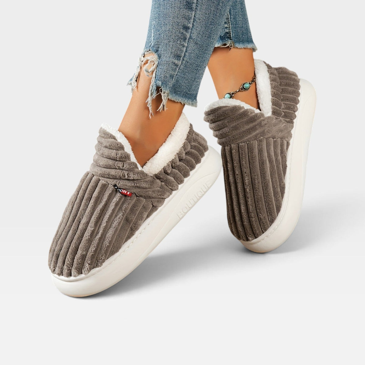 Women's Cozy Corduroy Slipper Boots