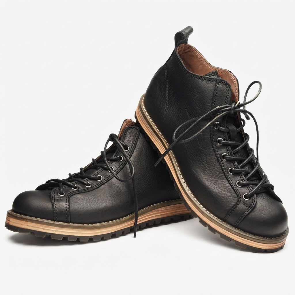 Men's Rugged Leather Combat Boots