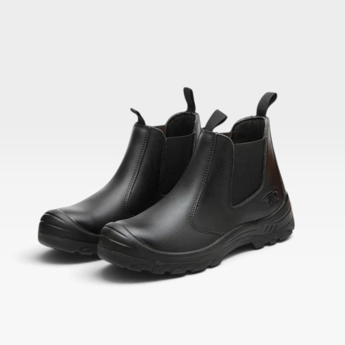 Men's Cowhide Leather Work Boots – Reinforced Toe Slip On Boots