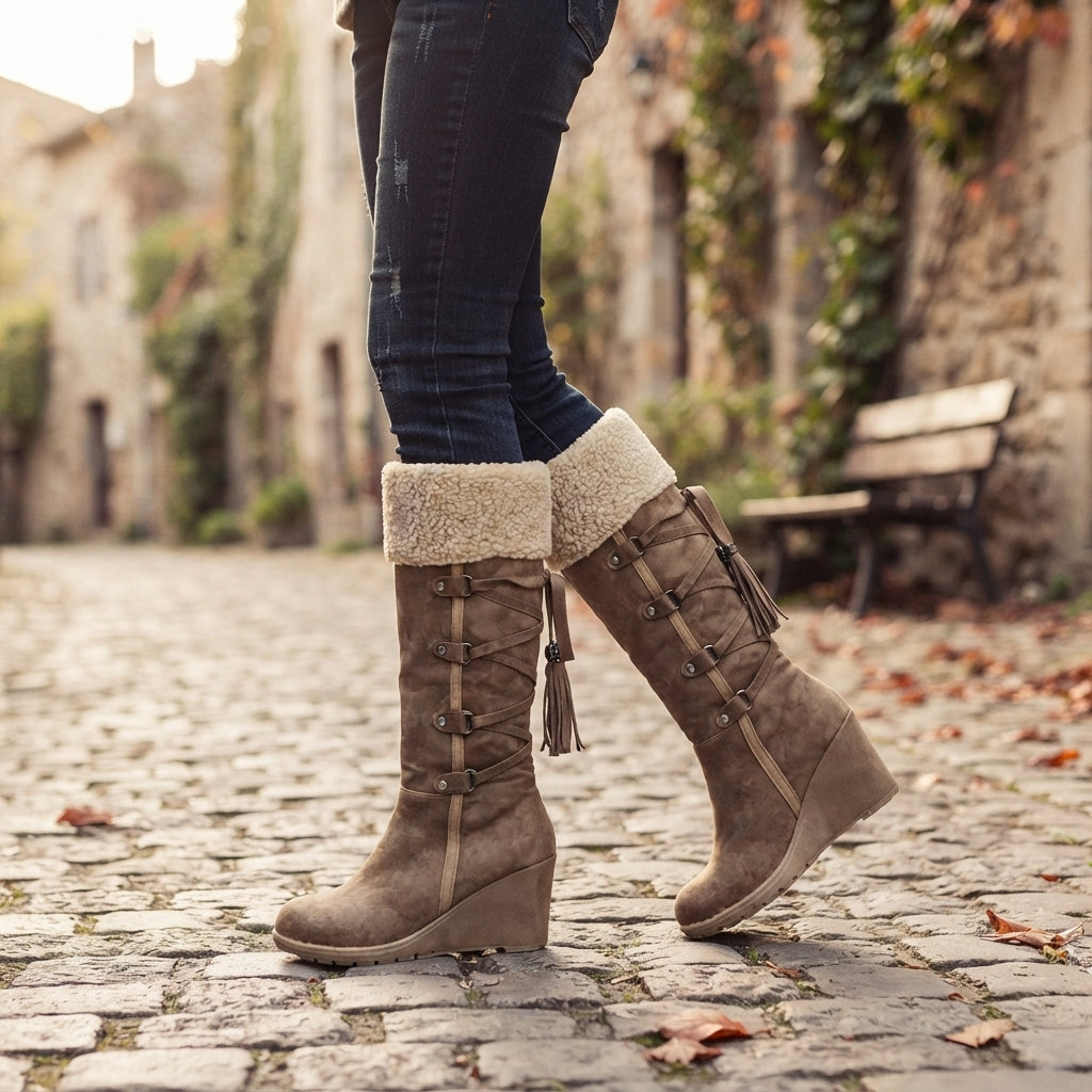 Women's Cosy Knee High Platform Boots
