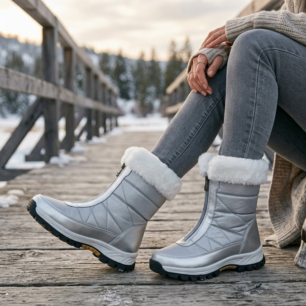 Women's Faux Fur Cuff Ankle Boots