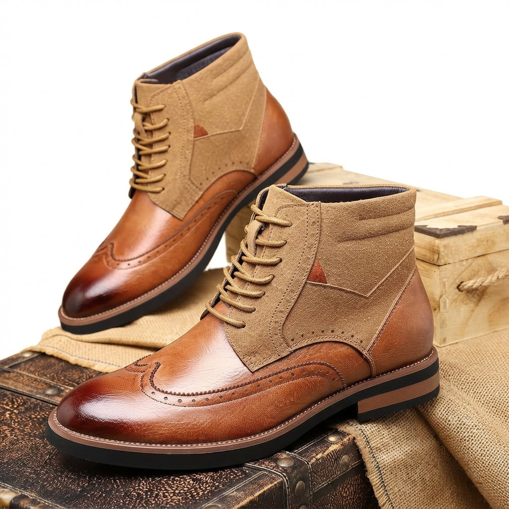 Men's Refined Wingtip Ankle Boots