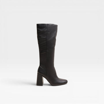 Women's Knee High Block Heel Boots – Elegant Square Toe Zip Up for Everyday and Special Occasions