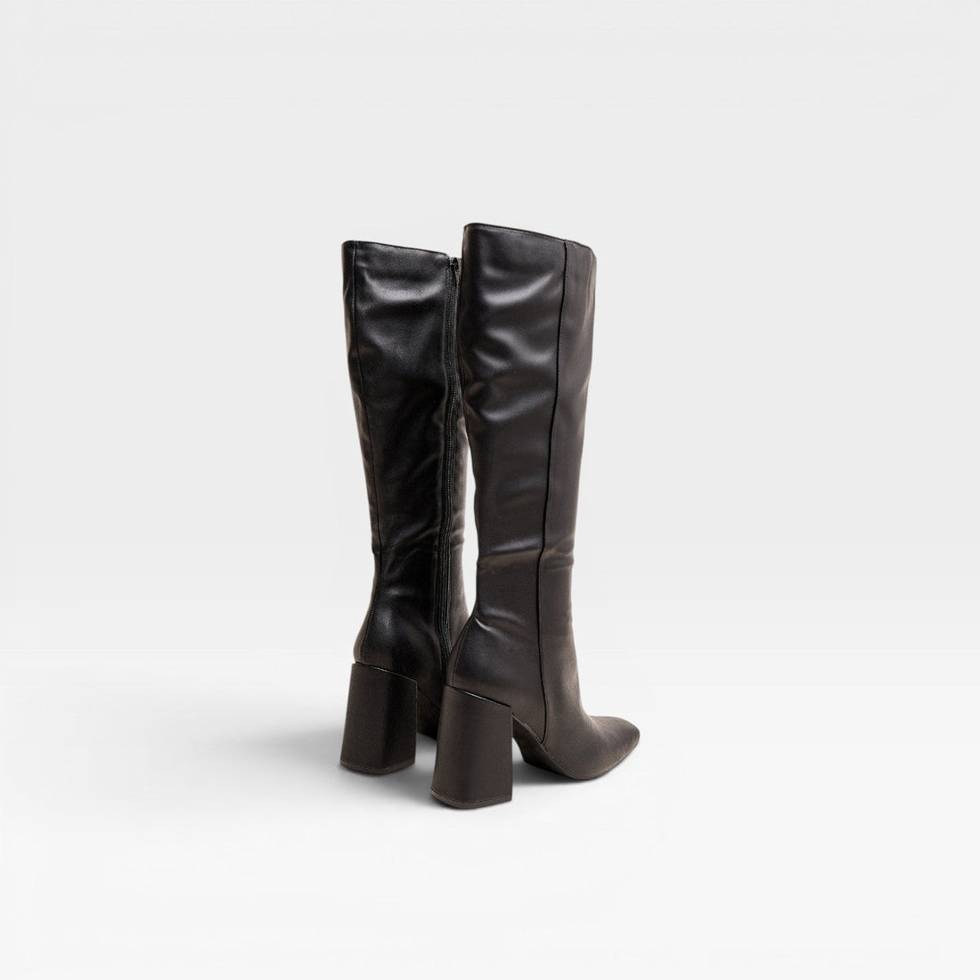 Women's Knee High Block Heel Boots – Elegant Square Toe Zip Up for Everyday and Special Occasions