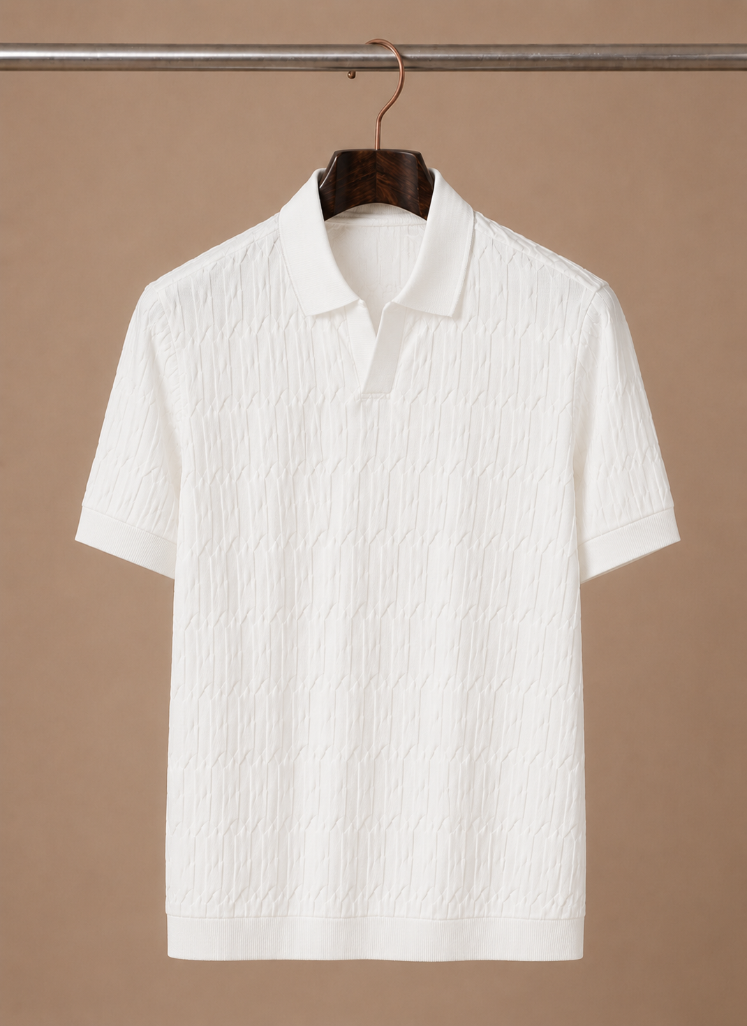 Men's Luxury Knit Polo Shirt – Soft Textured Summer | Areleon