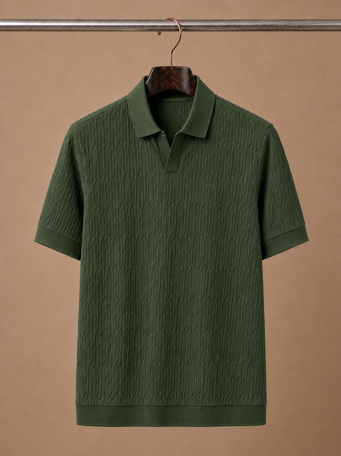Men's Luxury Knit Polo Shirt – Soft Textured Summer | Areleon
