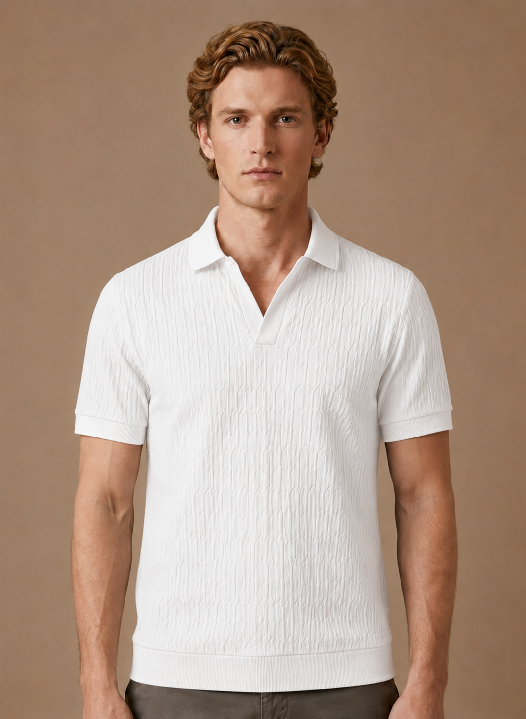Men's Luxury Knit Polo Shirt – Soft Textured Summer | Areleon