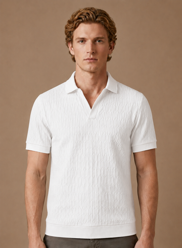 Men's Luxury Knit Polo Shirt – Soft Textured Summer | Areleon