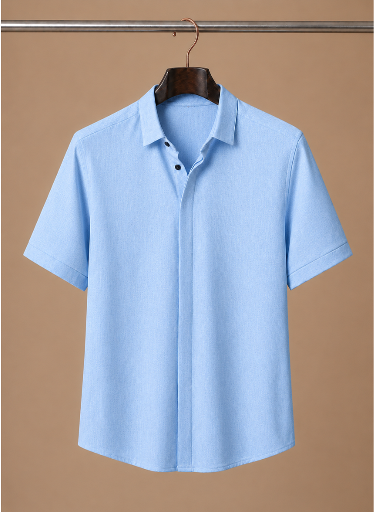 Men's Short Sleeve Linen Style Cotton Shirt – Smart Casual | Areleon