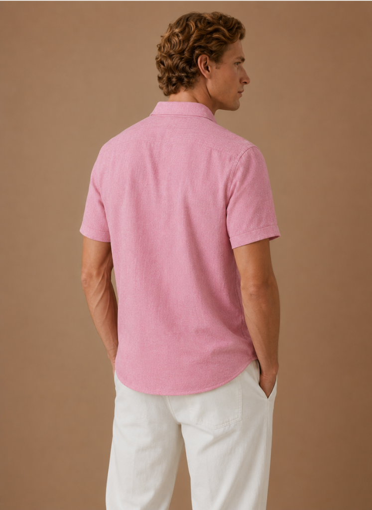 Men's Short Sleeve Linen Style Cotton Shirt – Smart Casual | Areleon