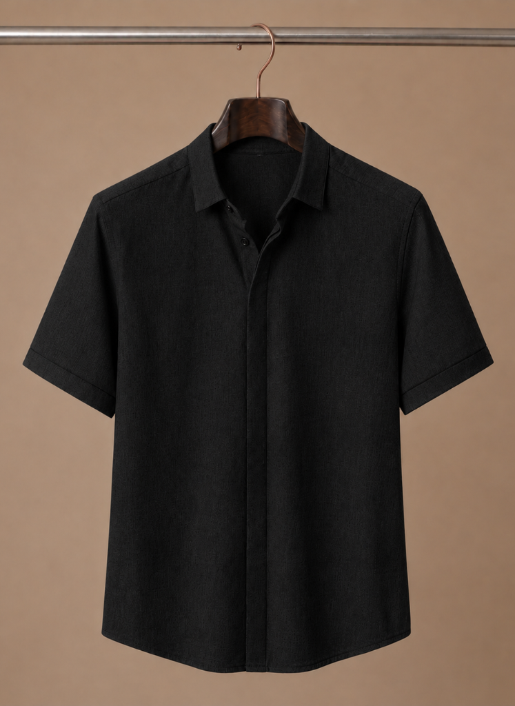 Men's Short Sleeve Linen Style Cotton Shirt – Smart Casual | Areleon
