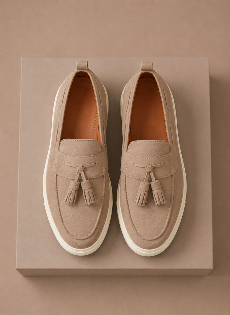 Men's Tassel Loafer Sneakers – Suede Casual Slip-On | Areleon