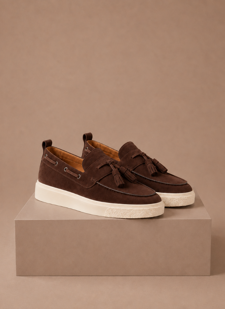Men's Tassel Loafer Sneakers – Suede Casual Slip-On | Areleon