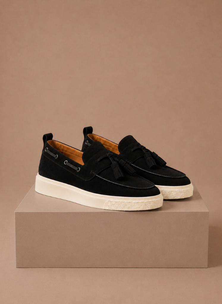 Men's Tassel Loafer Sneakers – Suede Casual Slip-On | Areleon