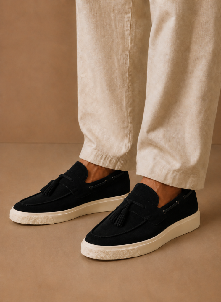 Men's Tassel Loafer Sneakers – Suede Casual Slip-On | Areleon