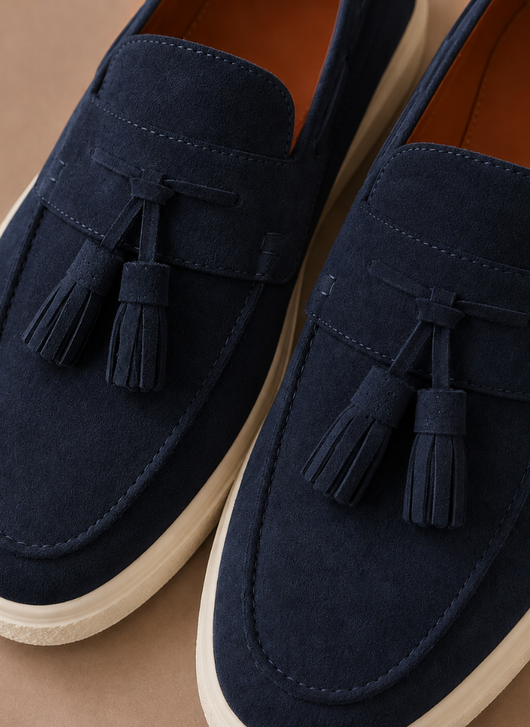 Men's Tassel Loafer Sneakers – Suede Casual Slip-On | Areleon