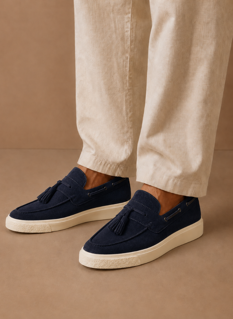 Men's Tassel Loafer Sneakers – Suede Casual Slip-On | Areleon