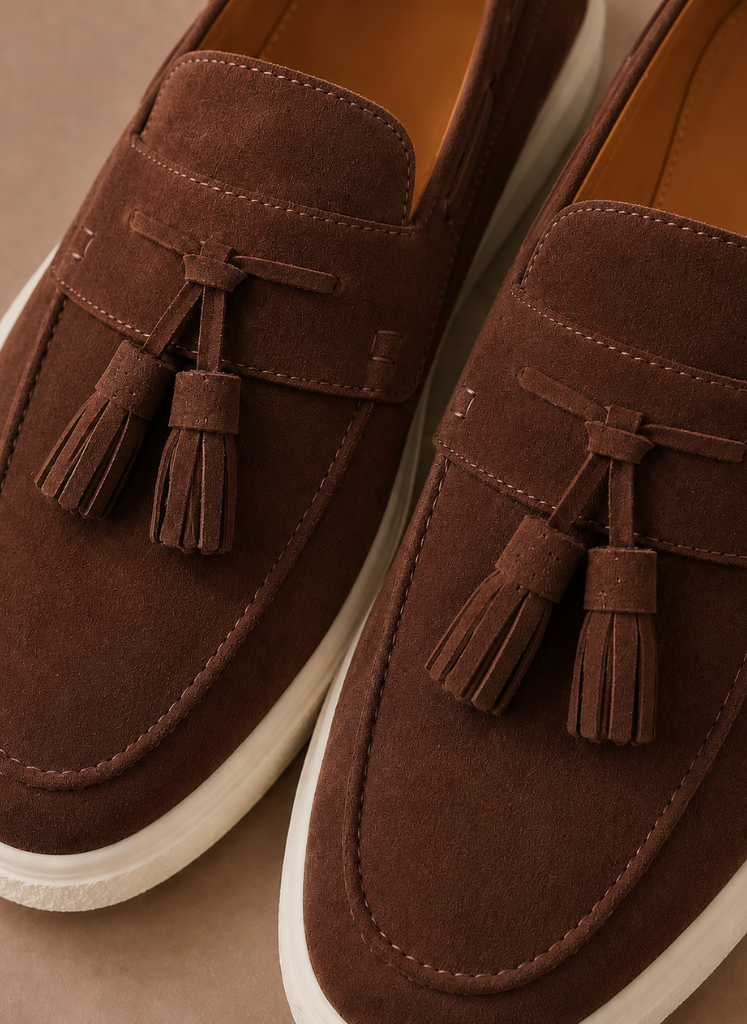 Men's Tassel Loafer Sneakers – Suede Casual Slip-On | Areleon